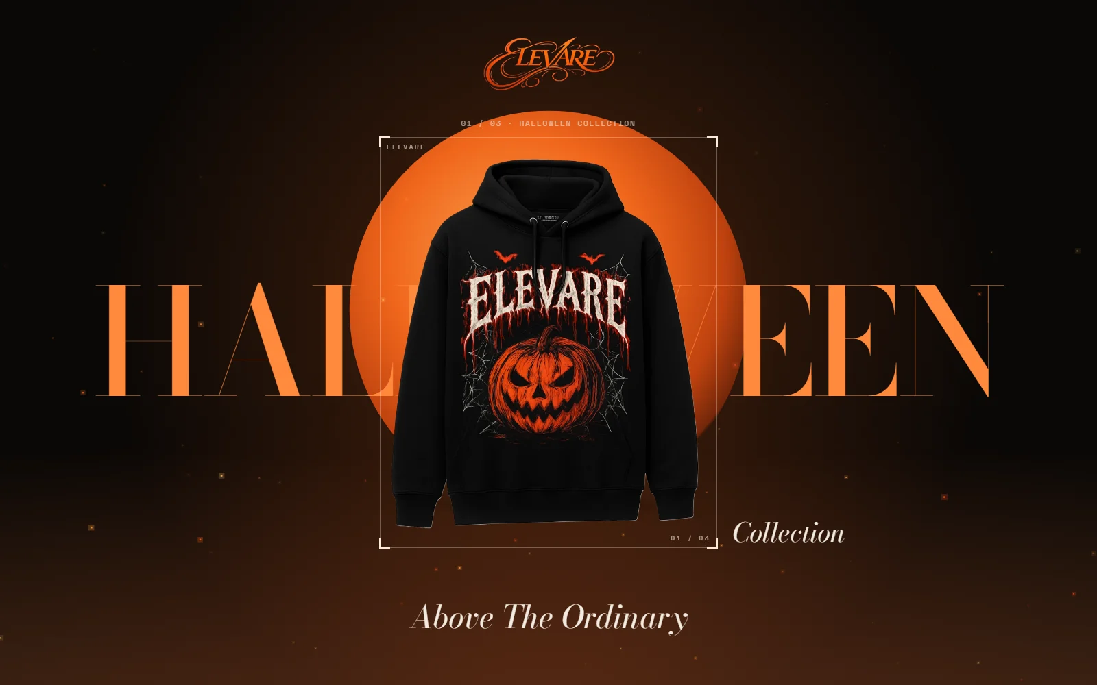ELEVARE — One frame holds the garment while the world around it changes for each drop.